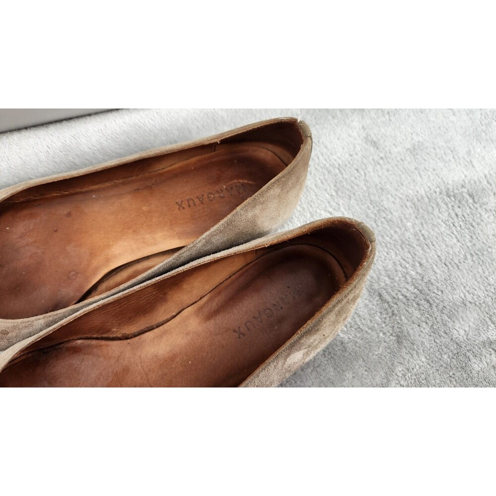 Margaux Womens Size 35 EU 5 US Tan Gray Suede Elegant Flint Ballet Flats - Picture 5 of 10